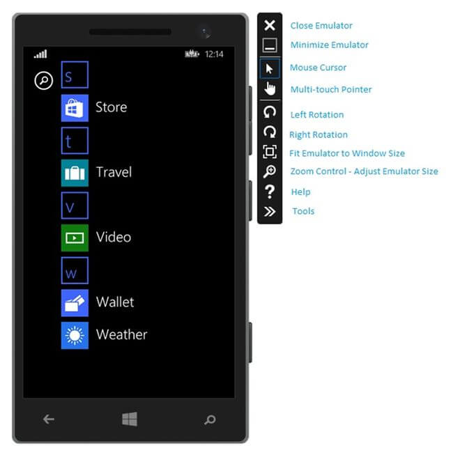 mouse cursor in windows phone